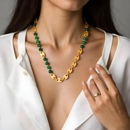 Natural Green Agate Necklace