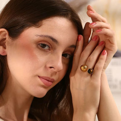 Tiger's Eye Premium Open Ring