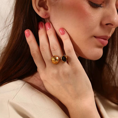 Tiger's Eye Premium Open Ring